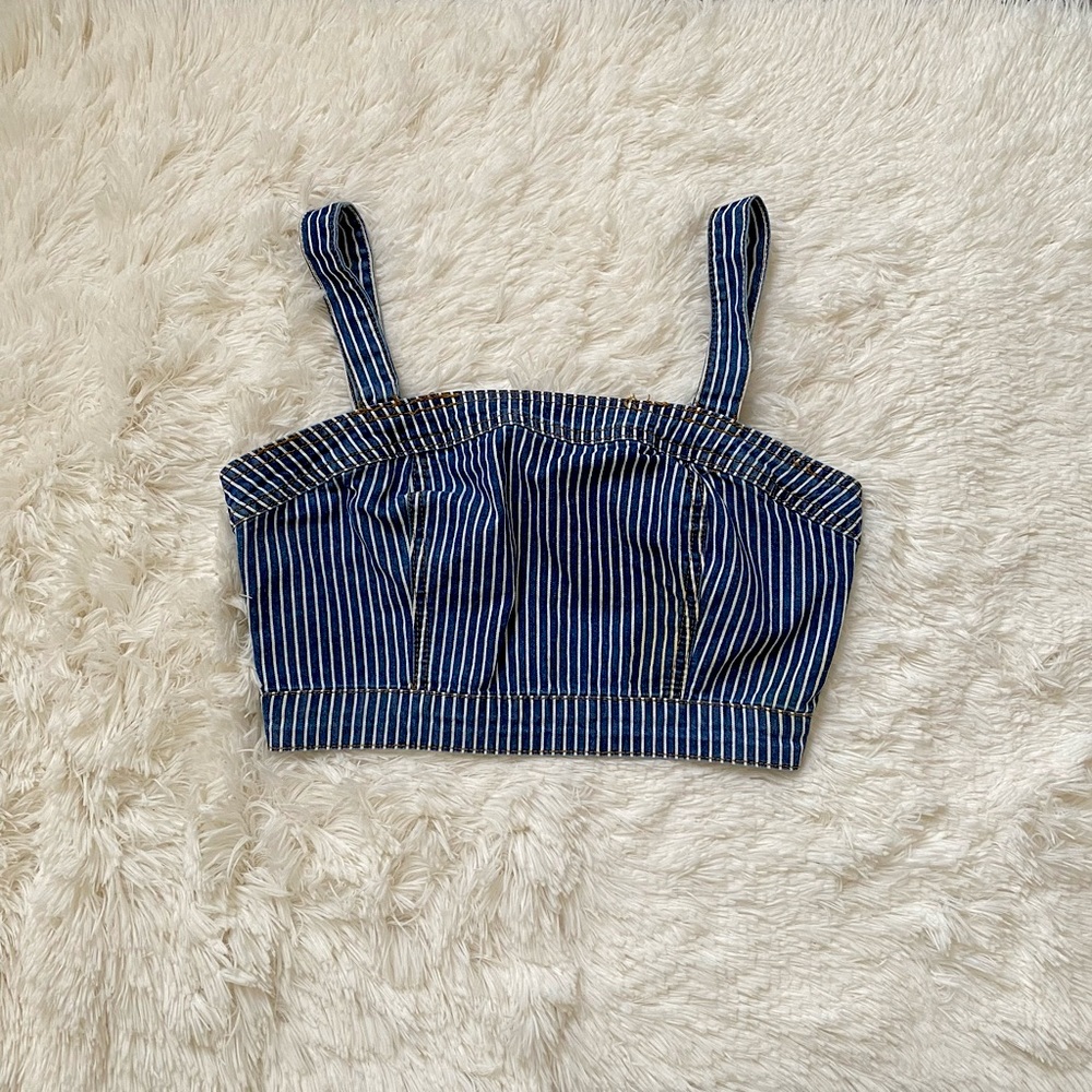 Denim Cropped Top